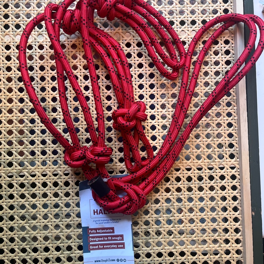 Tough 1 Red Rope Halter - Picture 3 of 4